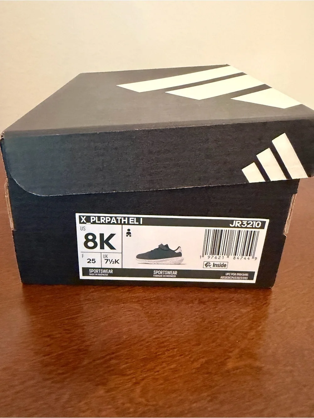 NEW IN BOX Adidas X_PLRPATH EL I Toddler Sneakers Size 8K Gray Teal Cloudfoam